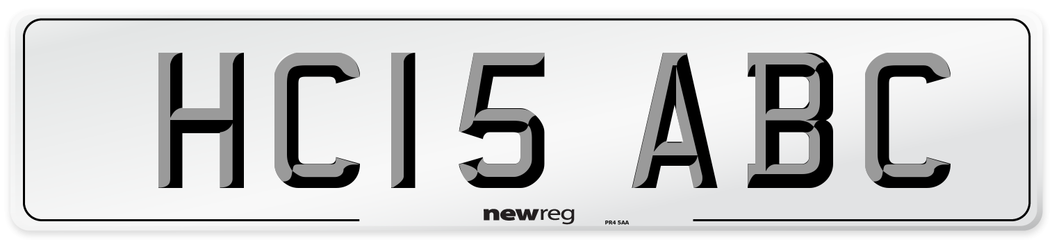 HC15 ABC Number Plate from New Reg